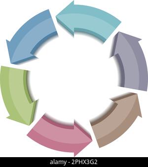 Icona con frecce circolari, illustrazione del vettore eps10 Illustrazione Vettoriale