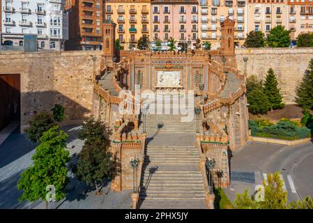 Scalinata del Ovalo nella città spagnola di Teruel. Foto Stock