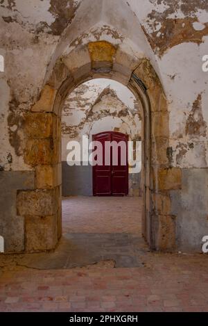 Camera a volta a Castell de Sant Ferran nella città spagnola Figueres. Foto Stock