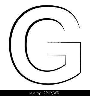 Logo lettera g icona asse alfabeto logotipo g emblema Illustrazione Vettoriale