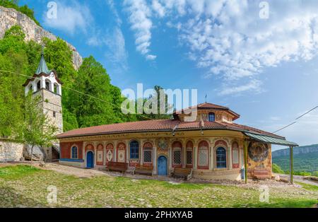 Monastero di Preobrazhenski vicino a Veliko Tarnovo, Bulgaria. Foto Stock