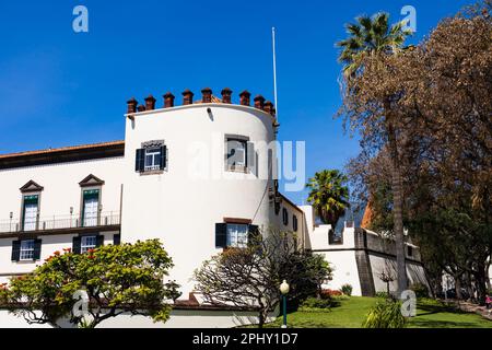 La fortezza e il palazzo, Palacio de Sao Lourenco, Funchal, Madeira, Portogallo. Carcere, sede centrale e complesso militare. Foto Stock