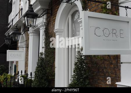 Premiato ristorante Core, di Clare Smyth, Notting Hill, West London, Regno Unito Foto Stock