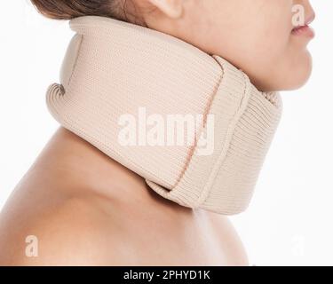 Collo Antianimatore ortopedico morbido; foto su sfondo bianco Foto Stock