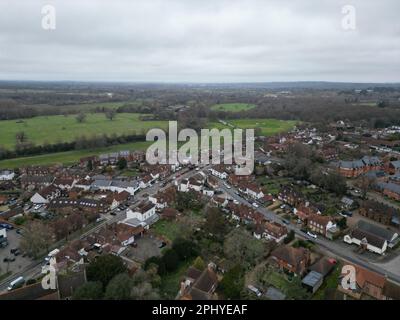 Ripley Village Center Surrey UK High Drone, Aerial, Foto Stock