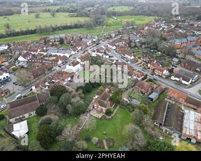 Ripley Village Surrey High Angle UK Drone, aereo, Foto Stock