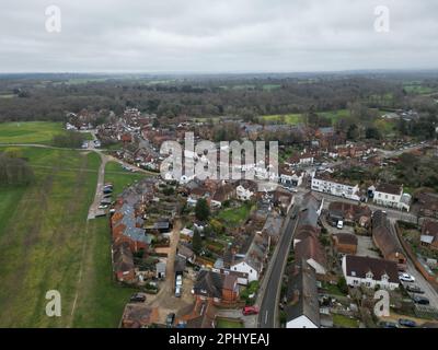 Ripley Village Surrey UK Drone, Aerial, veiw dall'aria Foto Stock