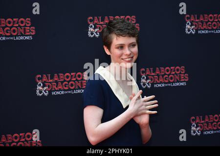 Città del Messico, Messico. 29th Mar, 2023. 29 marzo 2023, Città del Messico, Messico: L'attrice americana Sophia Lillis partecipa alla fotocall cinematografica e alla conferenza stampa per i Dungeons e Dragons: Honor Among Thieves alla Four Season Mexico. Il 29 marzo 2023 a Città del Messico. (Foto di Carlos Tischler/Eyepix/Sipa USA) Credit: Sipa USA/Alamy Live News Foto Stock