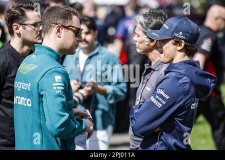 VANDOORNE Stoffel (bel), pilota di riserva del Team Aston Martin F1, ritratto DE VRIES Nyck (Ned), Scuderia AlphaTauri AT04, ritratto durante la Formula 1 Rolex Australian Grand Prix 2023, 3rd° round del Campionato del mondo di Formula uno 2023 dal 31 marzo al 2 aprile 2023 sul circuito Albert Park, A Melbourne, Australia - Foto: Xavi Bonilla/DPPI/LiveMedia Foto Stock