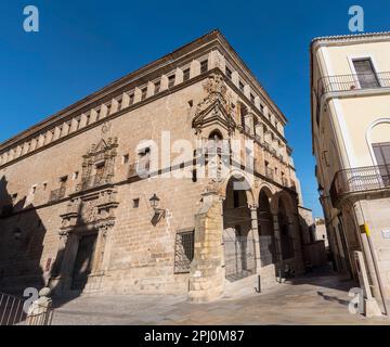 San Carlos Palace in Trujillo, un comune spagnolo della provincia di Caceres. Foto Stock