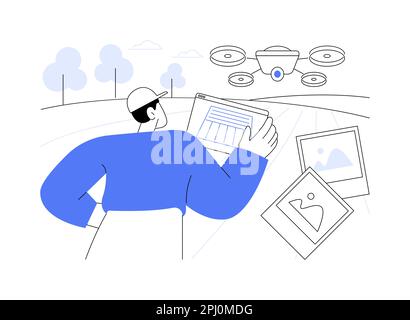 Immagini aeree droni astratto concetto di illustrazione vettoriale. Illustrazione Vettoriale