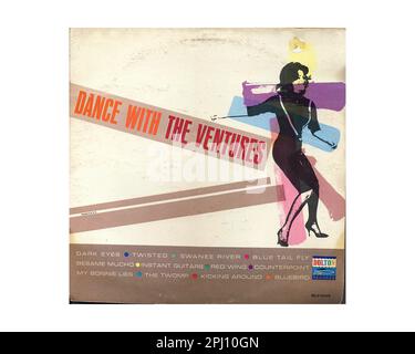 Ventures - Dance with the Ventures - Vintage Twist e Dance Music Vinyl Record Foto Stock