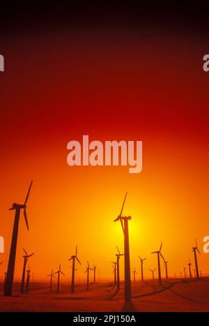 ALTAMONT PASS TURBINA EOLICA POWER PLANT CALIFORNIA USA Foto Stock