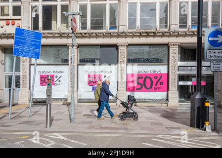 Howells Cardiff chiude dopo 150 anni Foto Stock