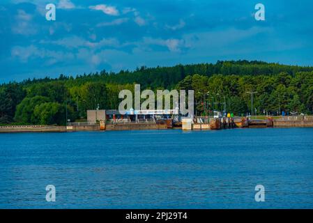 Smiltyne, Lituania, 4 luglio 2022: Terminal dei traghetti di Smiltyne in Lituania. Foto Stock