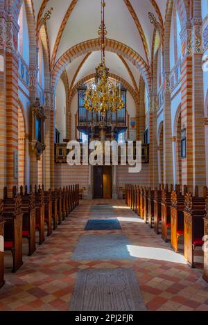 Soro, Danimarca, 21 giugno 2022: Interno di SorГё Klosterkirke in Danimarca. Foto Stock