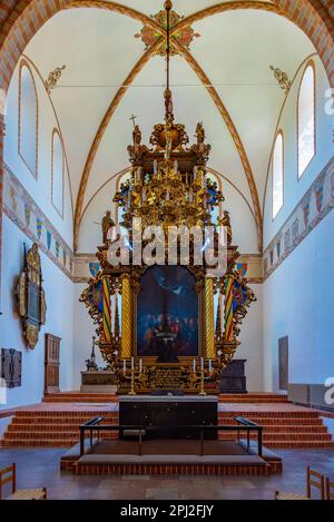 Soro, Danimarca, 21 giugno 2022: Interno di SorГё Klosterkirke in Danimarca. Foto Stock