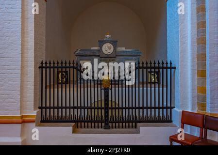 Soro, Danimarca, 21 giugno 2022: Interno di SorГё Klosterkirke in Danimarca. Foto Stock
