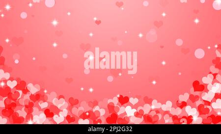 San Valentino sfondo con cuori e stelle. Foto Stock