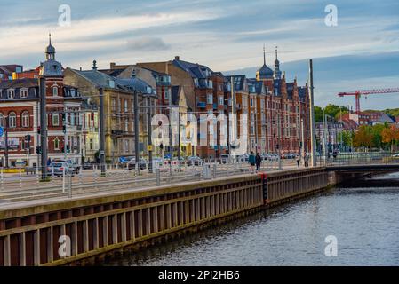 Aarhus, Danimarca, 14 giugno 2022: Lungomare nel porto di Aarhus, Danimarca. Foto Stock