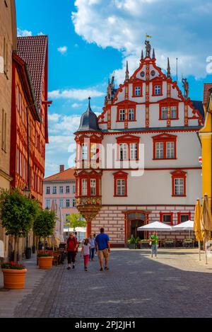 Coburg, Germania, 10 agosto 2022: Stadthaus nella città tedesca Coburg. Foto Stock