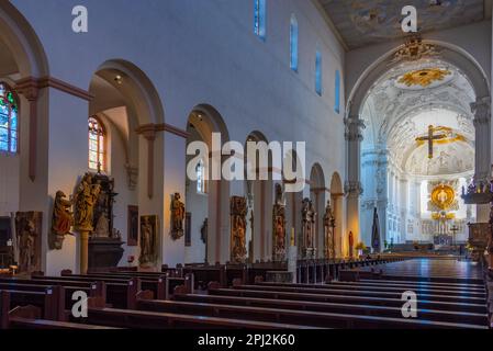 Würzburg, Germania, 12 agosto 2022: Interno della cattedrale di Würzburger in Germania. Foto Stock