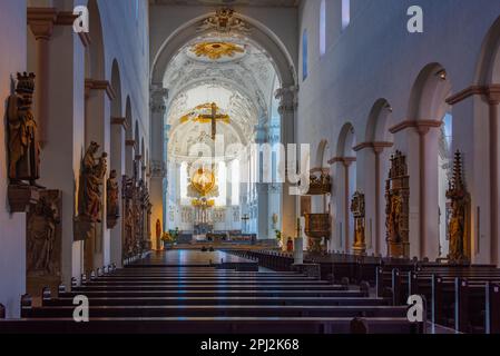 Würzburg, Germania, 12 agosto 2022: Interno della cattedrale di Würzburger in Germania. Foto Stock