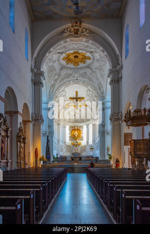 Würzburg, Germania, 12 agosto 2022: Interno della cattedrale di Würzburger in Germania. Foto Stock