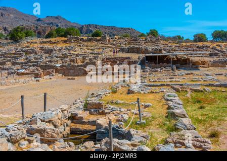 Kato Zakros, Grecia, 19 agosto 2022: Palazzo minoico di Zakros a Creta, Grecia. Foto Stock