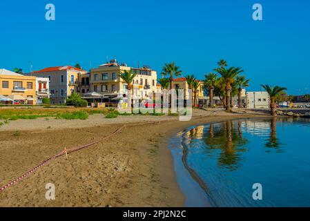 Rethimno, Grecia, 21 agosto 2022: Skyline della città greca Rethimno, Grecia. Foto Stock