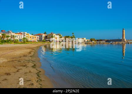 Rethimno, Grecia, 21 agosto 2022: Skyline della città greca Rethimno, Grecia. Foto Stock