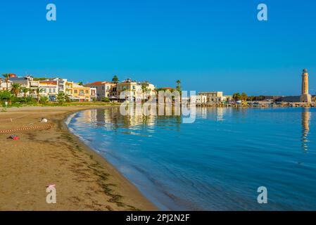 Rethimno, Grecia, 21 agosto 2022: Skyline della città greca Rethimno, Grecia. Foto Stock