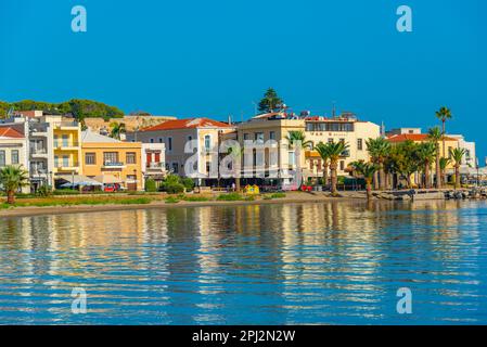 Rethimno, Grecia, 21 agosto 2022: Skyline della città greca Rethimno, Grecia. Foto Stock