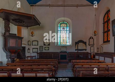 Galle, Sri Lanka, 21 gennaio 2022: Interno della Chiesa riformata olandese a Galle, Sri Lanka. Foto Stock