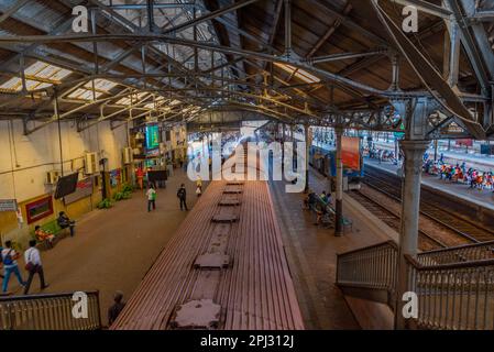 Colombo, Sri Lanka, 19 gennaio 2022: Stazione ferroviaria di Fort a Colombo, Sri Lanka. Foto Stock
