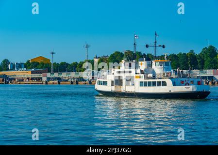 Helsinki, Finlandia, 21 luglio 2022: Traghetto al porto di Helsinki, Finlandia. Foto Stock