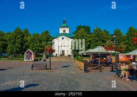 Hämeenlinna, Finlandia, 21 luglio 2022: Chiesa di Hämeenlinna in Finlandia Foto Stock