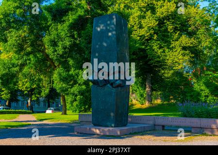 Hämeenlinna, Finlandia, 21 luglio 2022: Monumento all'esercito finlandese a Hämeenlinna Foto Stock