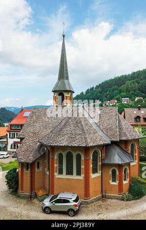 Bella chiesa in Germania Triberg Foto Stock