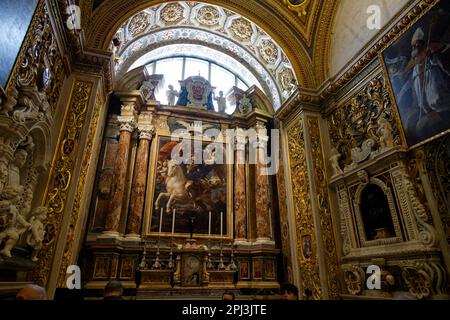 Valletta, Malta. 27th Mar, 2023. St John's Co-Cathedral è una cattedrale cattolica romana situata a Valletta, Malta, dedicata a San Giovanni Battista. Foto Stock