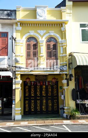 Thailandia, Phuket Island, Phuket City: Restaurato sino-portoghese casa su Soi Rommanee. Foto Stock