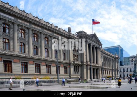 Cile. Santiago: Palacio de los Tribunales de Justicia, la Corte Suprema cilena. Foto Stock