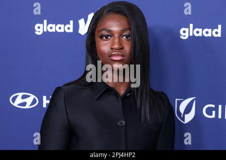 Beverly Hills, Stati Uniti. 30th Mar, 2023. BEVERLY HILLS, LOS ANGELES, CALIFORNIA, USA - 30 MARZO: Zaya Wade arriva al 34th° GLAAD Media Awards di Los Angeles che si tiene presso il Beverly Hilton Hotel il 30 marzo 2023 a Beverly Hills, Los Angeles, California, Stati Uniti. (Foto di Xavier Collin/Image Press Agency) Credit: Image Press Agency/Alamy Live News Foto Stock