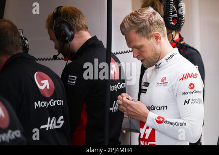 Melbourne, Victoria, Australia. 31st Mar, 2023. MELBOURNE, AUSTRALIA - MARZO 31: Kevin Magnussen di Danimarca di Haas F1 VF-23 Ferrari durante la pratica nel Gran Premio d'Australia 2023 all'Albert Park di Melbourne, Australia (Credit Image: © Chris Putnam/ZUMA Press Wire) SOLO PER USO EDITORIALE! Non per USO commerciale! Foto Stock