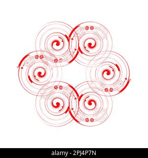 Disegno geometrico astratto Linee di velocità in forma circolare. Illustrazione vettoriale Illustrazione Vettoriale