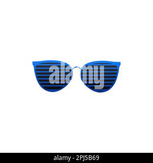 Occhiali da sole alla moda con strisce blu Illustrazione Vettoriale
