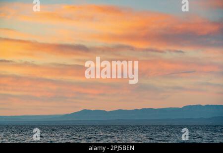 Il mare di Salton in California Foto Stock