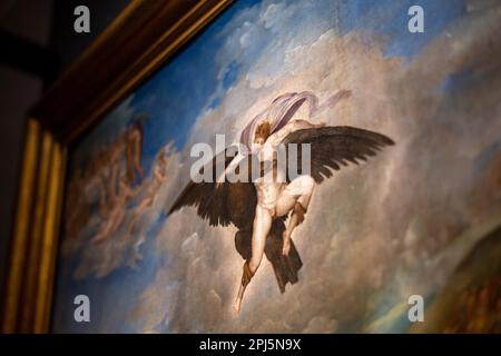 Dettagli dai dipinti degli Uffizi, Firenze Foto Stock