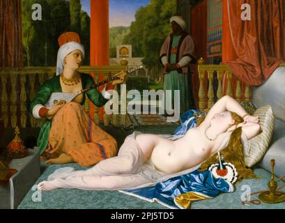 Jean Auguste Dominique Ingres e Jean-Paul Flandrin, Odalisque, pittura in olio su tela, 1842 Foto Stock