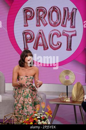 MIAMI, FL-MARZO 31: Elizabeth Peyton Lee è stata vista durante il Morning Show “Despierta America” il 31 Marzo 2023 a Miami, Florida. (Foto di Alberto E. Tamargo/Sipa USA) Foto Stock